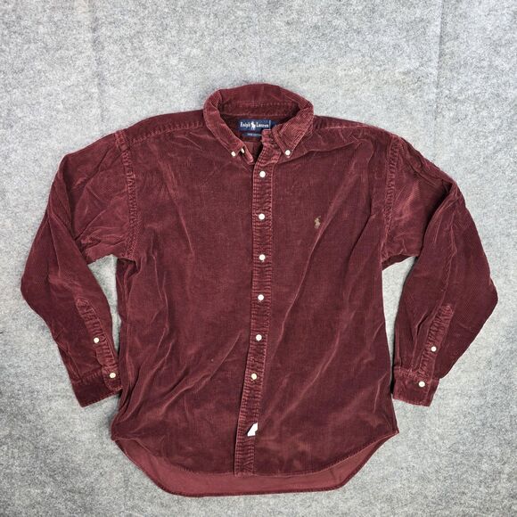 Ralph Lauren Men's Corduroy Shirt - Deep Red - Picture 1 of 7